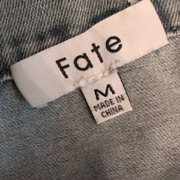 Fate Blue Denim Dress with Belted Waist - Picture 2 of 14